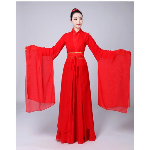 Chinese folk dance costumes for women female ancient traditional hanfu dance classical stage performance anime drama cosplay dancing dresses